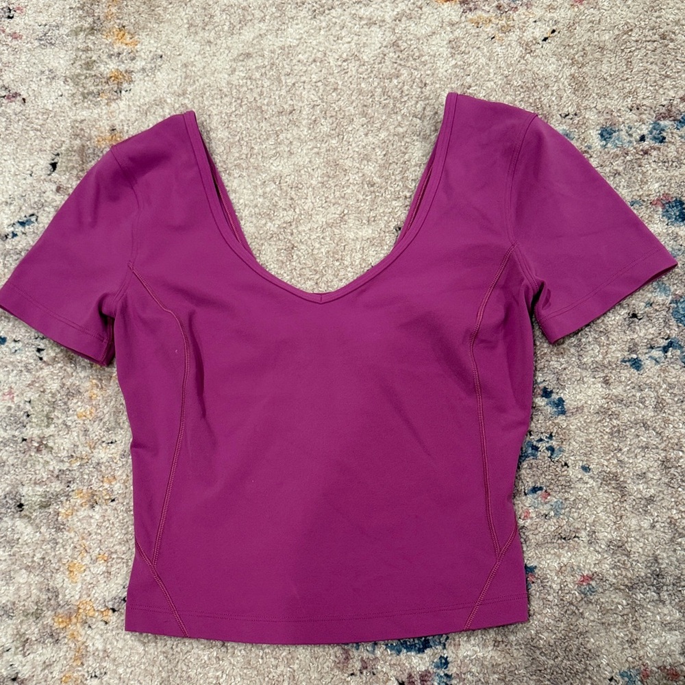 lululemon athletica Align Magenta Short Sleeve Tee